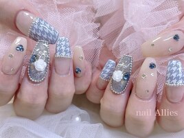 千鳥柄ネイル