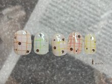 アイネイルズ 横浜EAST店(I-nails)/色鉛筆チェックネイル