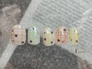 色鉛筆チェックネイル