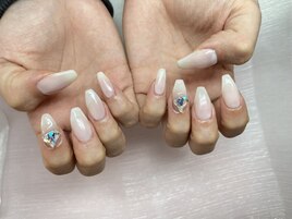 ホワイトワンカラーネイル