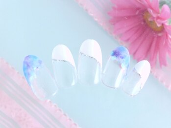 シューズネイルプロデュース/フレンチホログラムネイル