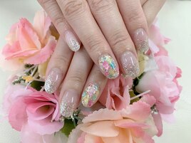 [中村]ラメ×シェル☆夏nail