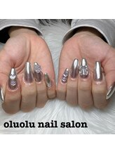 オルオル(OluOlu)/シルバーネイル×リボンネイル
