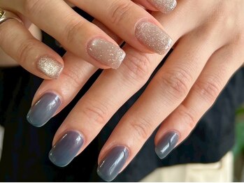 マグネット/くすみカラー/ネイル