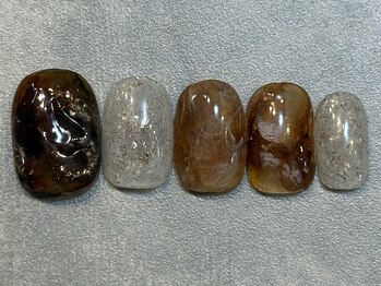 カラネイル 南森町店(calla nail)/鉱物風インクアート