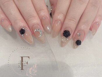 フルゥ エビス(fl EBISU.)/薔薇/ワンホン/キラキラネイル