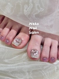 フットネイル　ワンホンネイル