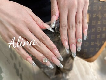エリナネイルサロン池袋(Alina Nail Salon)/ロングガラスフレンチ