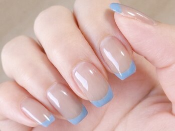 まっすぐフレンチ/くすみカラー