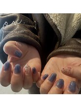 オンドットネイルサロンバイティントプラス(on. nailsalon by tint+)/ムラ塗りワンカラー＋ラメ