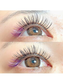 ネイルキュート アンド クールラッシュ 亀有店(nailcute & CoolLash)/VividPurple×PastelPurple