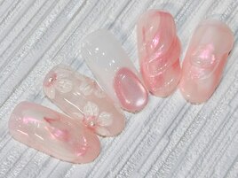 ちゅるん 春 フラワーネイル