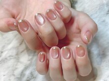 サニーデイズ ネイルアンドビューティー 曙橋店(SunnyDays Nail&Beauty)/マグネット×ミラーフレンチ