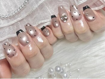 ジョアアンジェ 福島店(joieange)の写真/パーツも種類豊富!フレンチ等の王道デザインやワンホン,韓国ネイルなどSNSで人気のネイルもお任せ下さい★