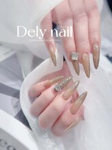 デリーネイル(Dely_nail)/大人上品なフラッシュラメネイル