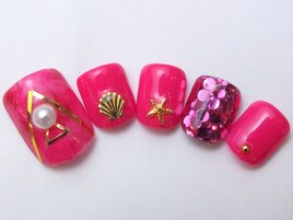 ピンクキラキラFOOT