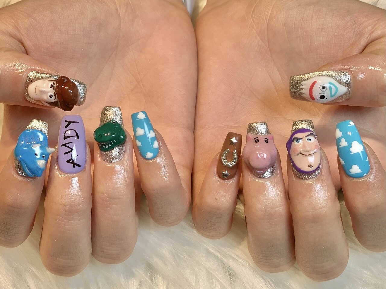 ネイルパーツ　トイストーリー Disney - ② ネイルパーツ トイストーリー ロゴ リトルグリーメン の
