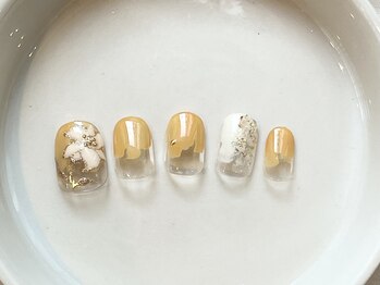 カラ ネイル 中津店(calla nail)/綺麗めフラワーネイル