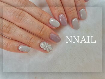 エヌ ネイル(N NAIL)/ぷっくりレトロフラワー