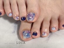 ネイルアトリエルカ(nail atelier LUCA)/M-735 大人可愛い紫陽花ネイル