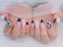 チップネイル(Chip Nail)/フレンチ/レース/チェック