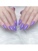 ホワイトネイル 鳳店(WHITE NAIL)/ワンカラー/パープルネイル
