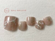 ネイルメゾン 梅田(NAIL MAISON)/くすみピンクジュエルニュアンス