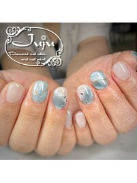 水光マグで海ネイル