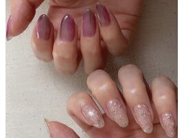 ミラーフラワー×艶グラデ
