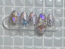 ジョアネイル(JOA Nail)/夏/リボン/蝶/ガラスパーツ