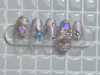 ジョアネイル(JOA Nail)/夏/リボン/蝶/ガラスパーツ