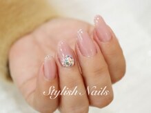 スタイリッシュネイルズ(Stylish Nails)/シアーピンク＆ワンポイント