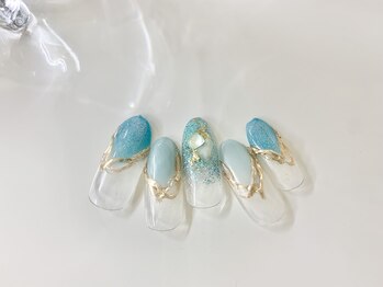 ネイルサロン アミ(Amie)/シェルストーン☆贅沢ネイル♪