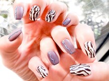 ビューティービースト フォー ネイルアンドアイラッシュ 松浜店(beauty:beast)/ゼブラ柄ネイル☆