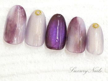 ラグジュアリーネイルズ オオミヤ(Luxury Nails Omiya)/ニュアンス*パープルネイル