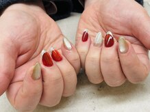 ネイルサロン ドゥ(Nail Salon Doux)/【ほり】ガラスフレンチ×magnet