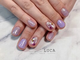 W-160 パープルニュアンスネイル
