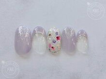 オレンジスティック/押し花/シェル/ラベンダー