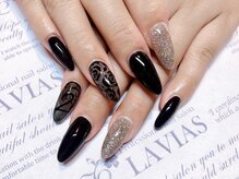 プロフェッショナル ネイルサロン ラヴィアス(LAVIAS)/スカルプ☆ワンカラ-＋アート2本