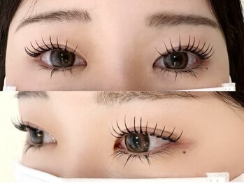 アルーマ アイ(allma.eye)の写真/【Allma式★LEDエクステ60本&まつげパーマ】が人気！束感仕上げなどのオーダーOK◎いつでも可愛い目元で♪