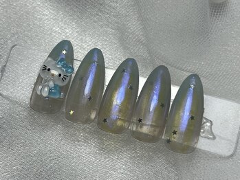 【韓国風ワンホンネイル】