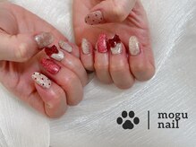モグネイル(Mogunail)/リボンネイル/冬ネイル