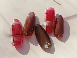 冬色ブランケットネイル