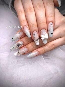 アネラネイル(Anela Nail)/水色グラデーション