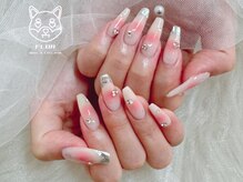 フロル(FLOR)/ガラスフレンチ　チークネイル