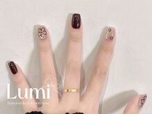 ルミネイル 大宮東口店(Lumi Nail)/ボルドーフラワーライン