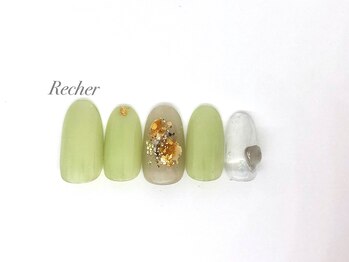 ネイルサロンリシェ 烏丸御池(Recher)/人気カラー×オーロラクリア