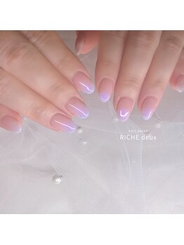 リッシュ ドゥ(RICHE deux)/パープルグラデーションネイル