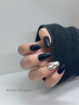 ロイヤルセラピスト 袋町店(Royal Therapist)の写真/シンプルだけど可憐で美しい指先へ☆流行りのマグネットネイルや定額コースもご用意♪アクセサリー映えも◎