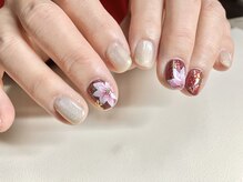 アルシエロ(al cielo)/ポインセチア 冬ネイル